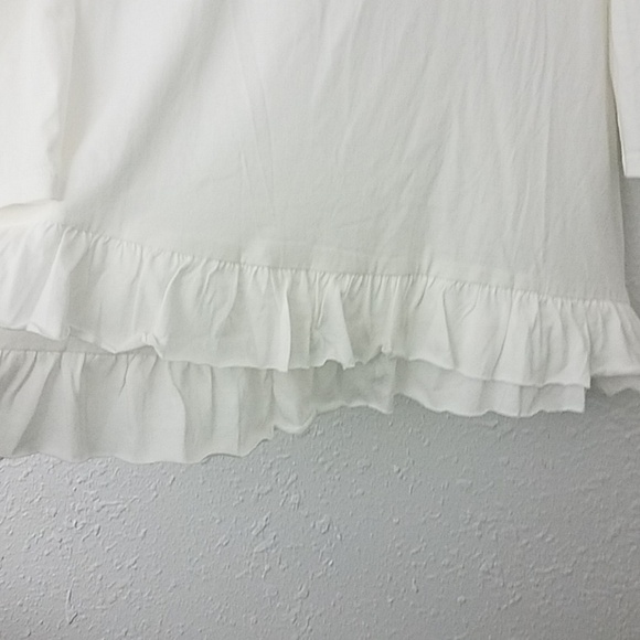 UMGEE small cold shoulder blouse ruffled hem coastal beach boho - Picture 5 of 7
